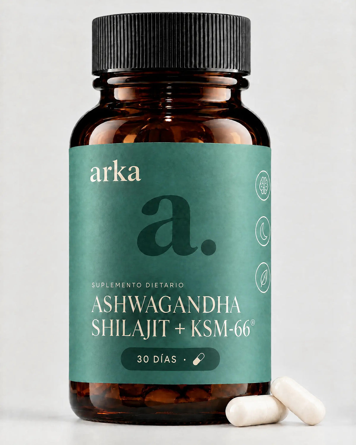 Frasco de arka Ashwagandha + Shilajit