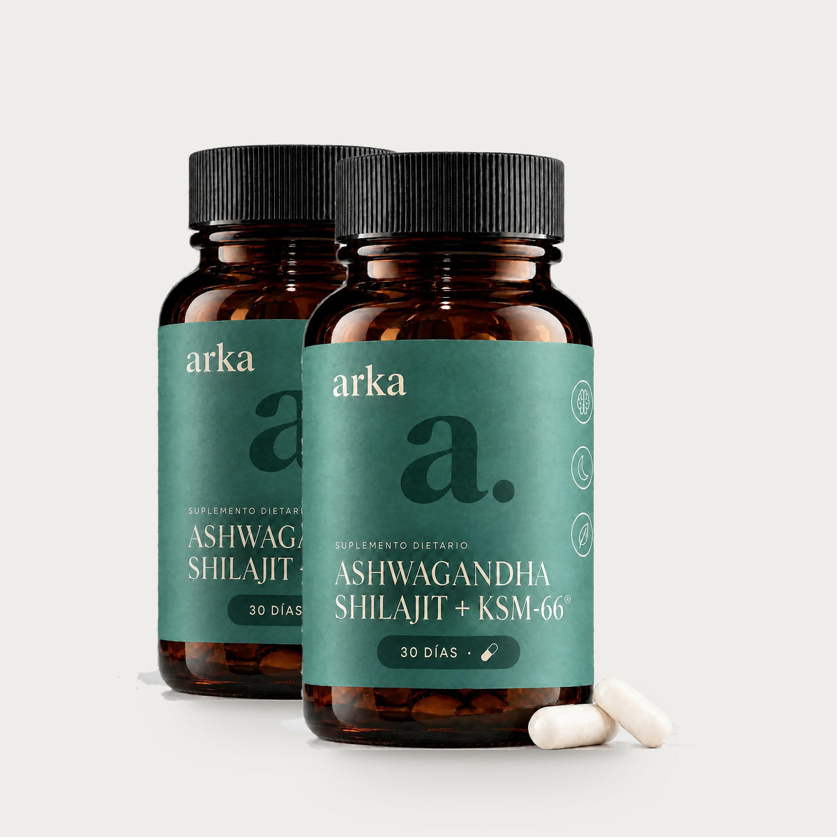 2 frascos de arka Ashwagandha + Shilajit